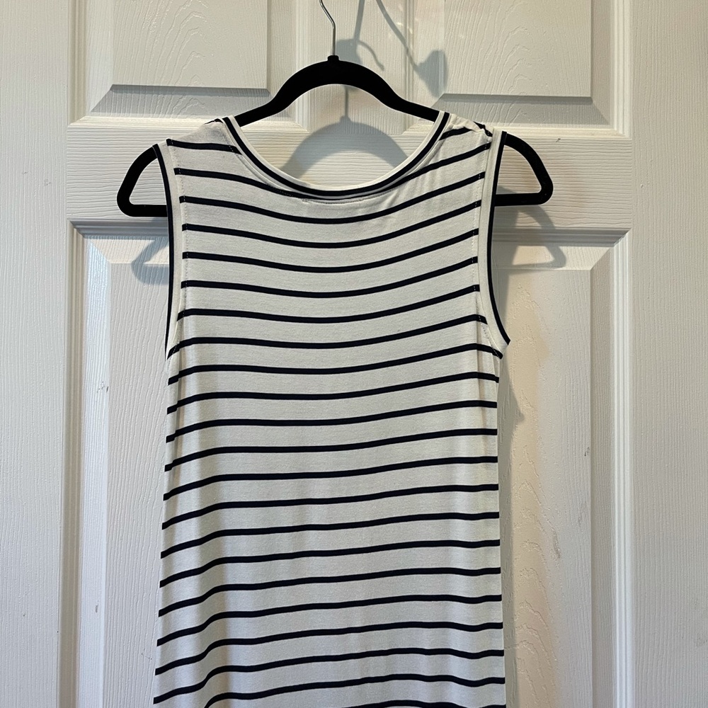 Anthropologie Amour Vert Striped High-Low Dress - Picture 7 of 9